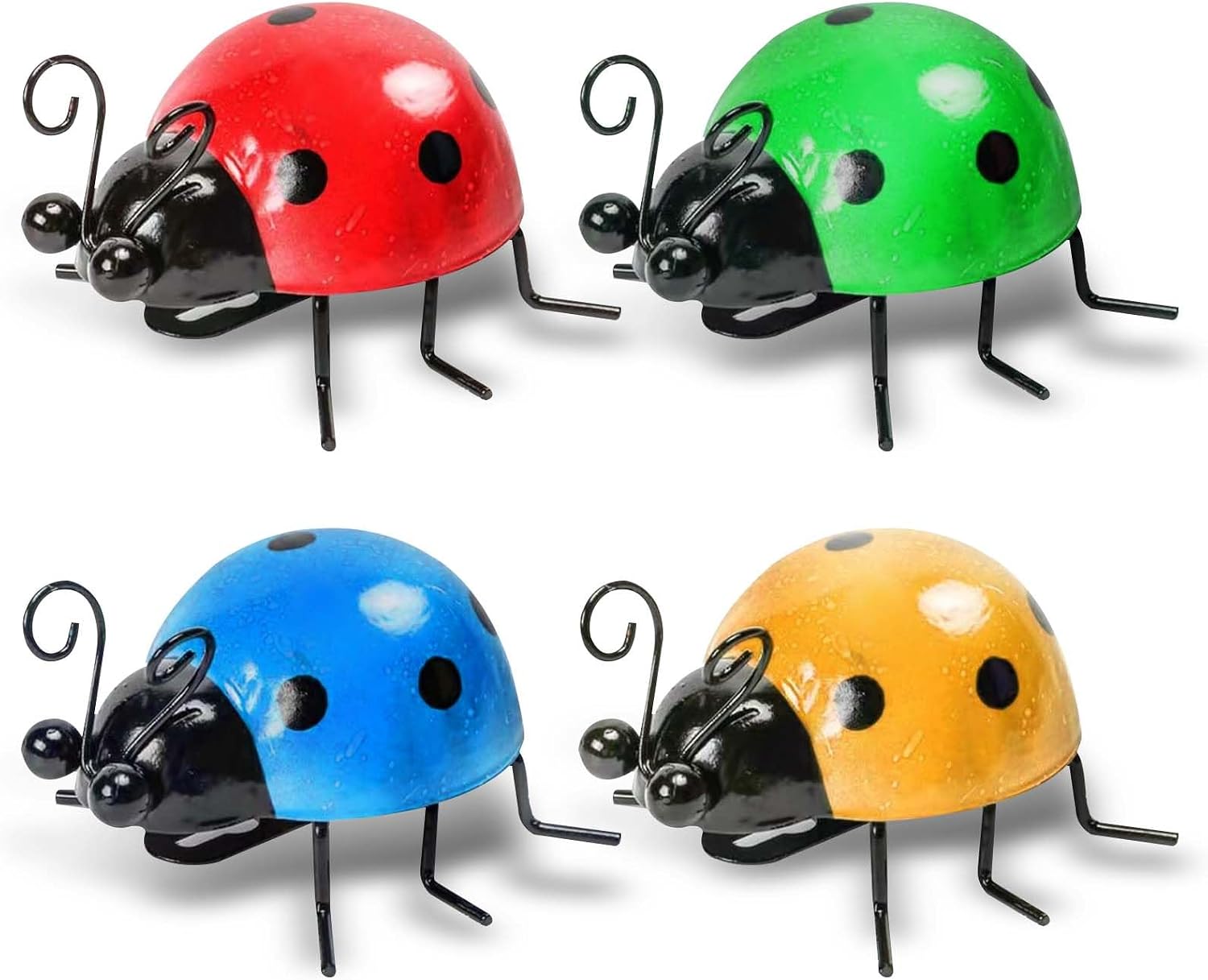 4-Pack Colorful Metal Ladybugs 4-Pack Colorful Metal Ladybugs