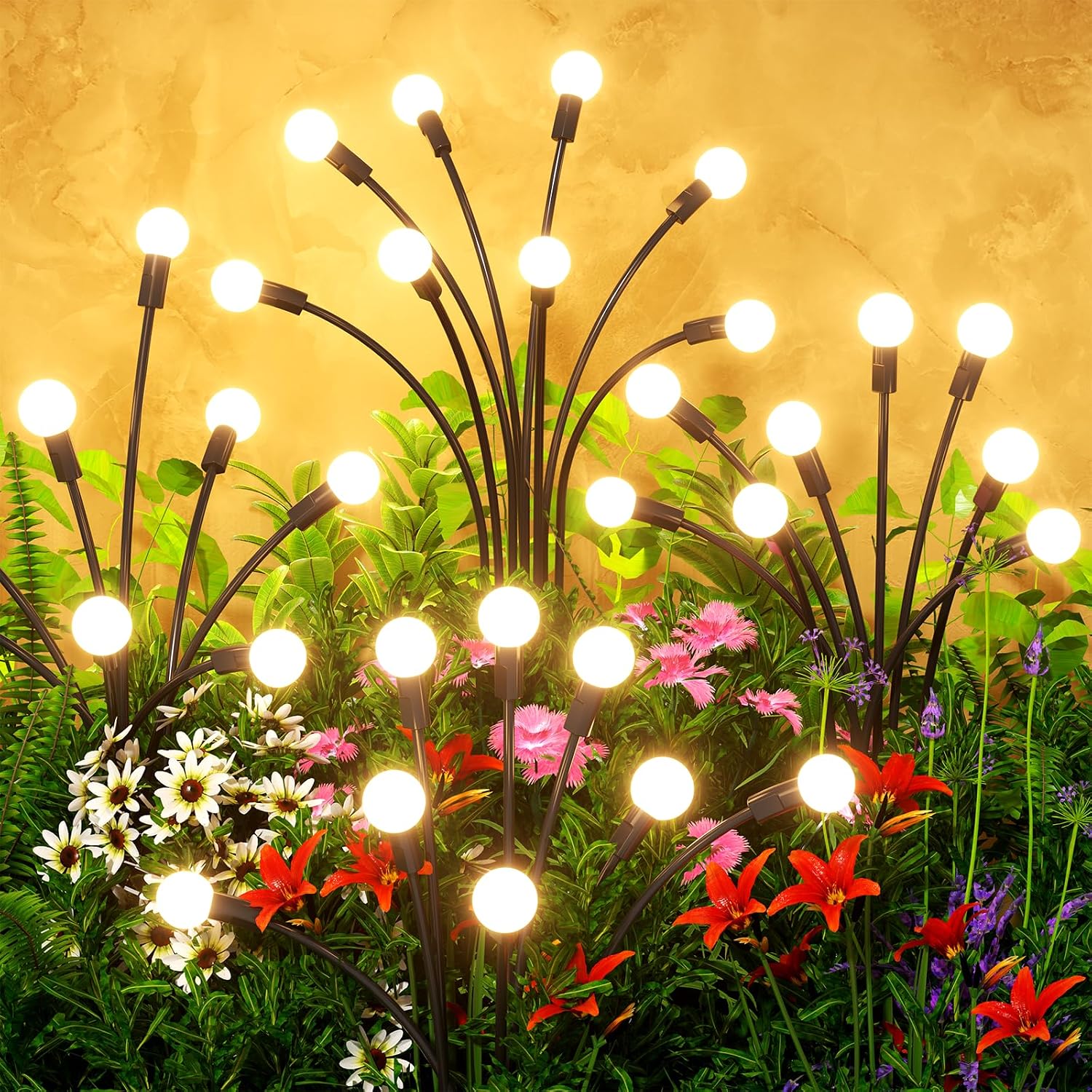 4-Pack Solar Swaying Garden Lights 4-Pack Solar Swaying Garden Lights