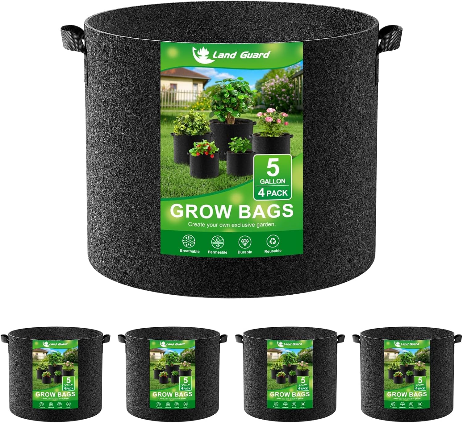 5 Gallon Fabric Garden Grow Bags