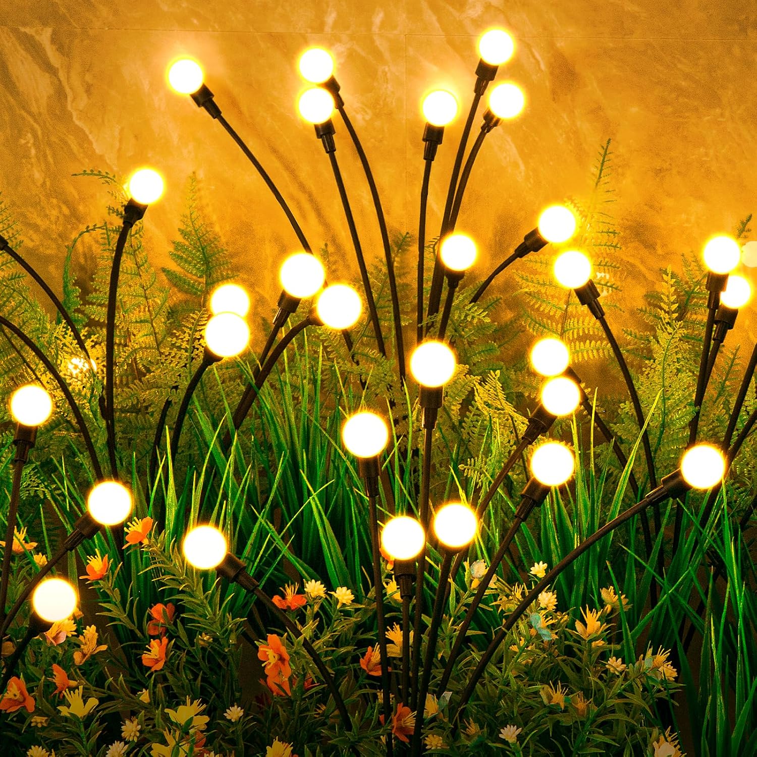 6-Pack Solar Swaying Firefly Lights 6-Pack Solar Swaying Firefly Lights