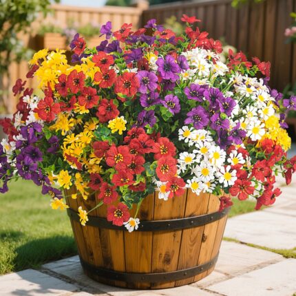 16 Bundles Artificial Outdoor Daisies