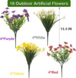 16 Bundles Artificial Outdoor Daisies
