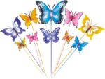 10-Piece Metal Butterfly Garden Stakes
