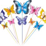 10-Piece Metal Butterfly Garden Stakes
