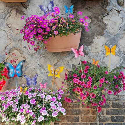 10-Piece Metal Butterfly Garden Stakes