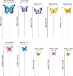 10-Piece Metal Butterfly Garden Stakes
