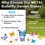 10-Piece Metal Butterfly Garden Stakes