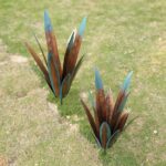 2-Pack Metal Agave Garden Sculptures