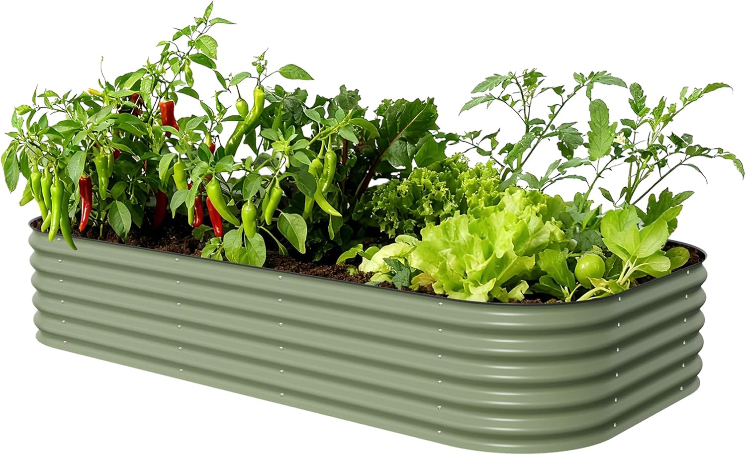 Olive Green Modular Raised Garden Bed