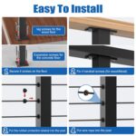 35-inch Black Square Cable Railing Post Kit