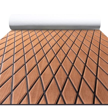 Teak Brown Diamond Foam Decking Roll