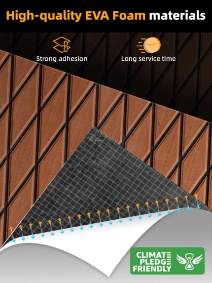Teak Brown Diamond Foam Decking Roll