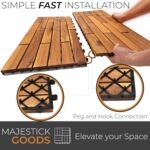Natural Hardwood Patio Decking Tiles