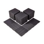 Dark Grey Interlocking Patio Tiles