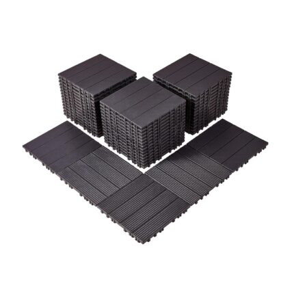 Dark Grey Interlocking Patio Tiles