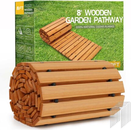 8-Foot Natural Cedar Roll-Up Pathway