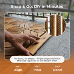 Interlocking Acacia Wood Decking Tiles