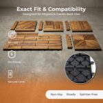 Interlocking Acacia Wood Decking Tiles