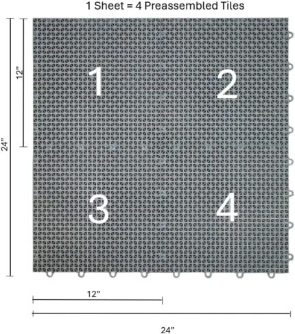 Interlocking Grey Outdoor Deck Tiles