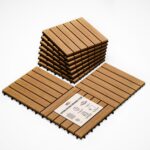 Acacia Wood Interlocking Decking Tiles