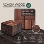 Interlocking Acacia Wood Decking Tiles 2