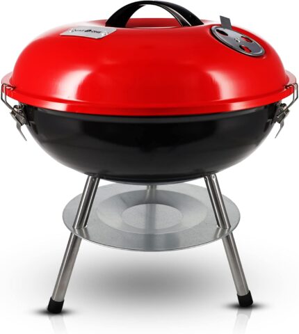 14.5-inch Red Portable Charcoal Grill