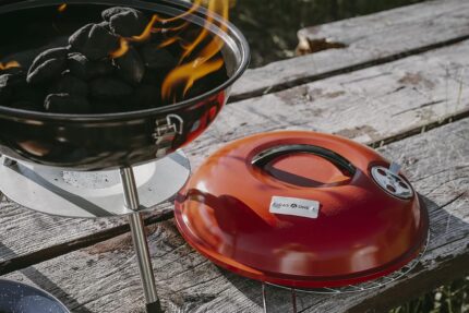 14.5-inch Red Portable Charcoal Grill