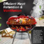 14.5-inch Red Portable Charcoal Grill