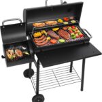 Offset Charcoal Grill with Side Firebox