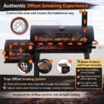 Offset Charcoal Grill with Side Firebox