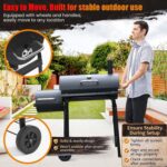 Offset Charcoal Grill with Side Firebox