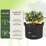 10-Pack Assorted Fabric Grow Bags