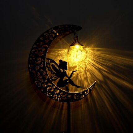 Moon Fairy Bronze Solar Stake Light