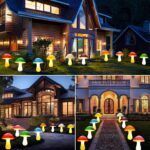 8-Count Solar Mushroom Pathway Lights