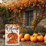 Pumpkin Welcome Double-Sided Garden Flag